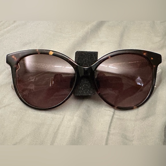 Kate Spade Kinsley Cat Eye Sunglasses Dark Havana/Brown| 55 mm